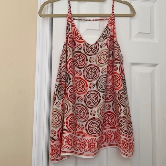 🆓 LOFT ⚜️ Resort mandala mosaic geometric kaftan tank blouse🏖️⛱️ - Picture 4 of 4